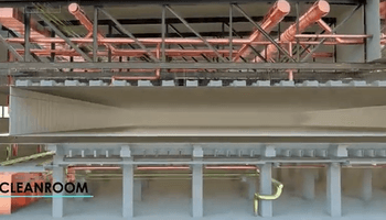 Cleanroom construction illustration.