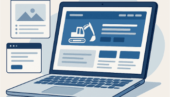 Construction website design illustration