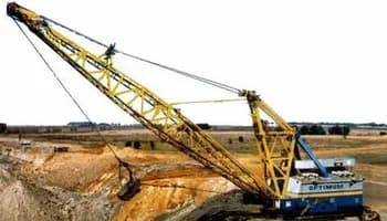 Dragline excavator illustration.