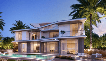 Luxury house construction illustration.