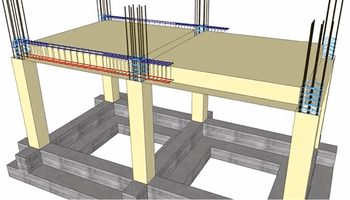Deck beam construction illustration.